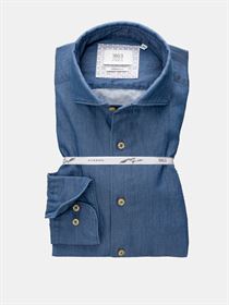 Eterna Super Soft by1863 denim skjorte. Modern Fit 3347 16 XS82